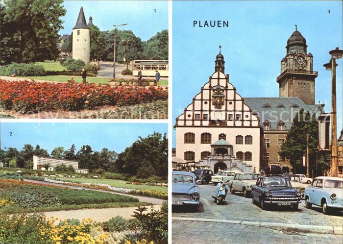 Plauen Vogtland Nonnenturm Parktheater Rathaus