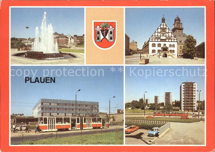 Plauen Vogtland Rathaus Oberer Bahnhof Punkthaeuser