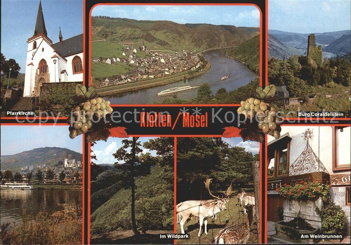 Klotten Burg Coraidelstein Weinbrunnen Wildpark Pfarrkirche