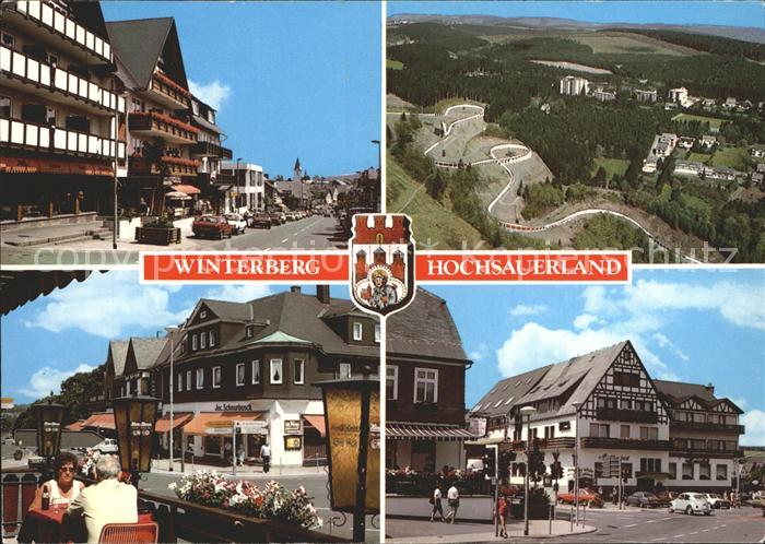 Winterberg Hochsauerland Fliegeraufnahme Cafe Strassenmotiv