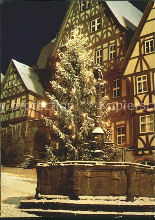 Miltenberg Main Marktplatz Weihnachtsbaum