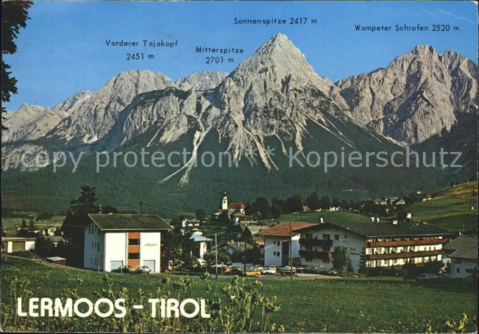 Lermoos Tirol Vorderer Tajakopf Sonnenspitze Wampeter Schrofen