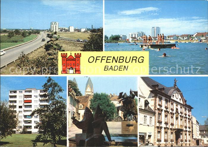 Offenburg Freibad Brunnen Hochhaus