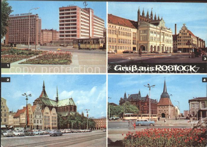 ROSTOCK CITY Interhotel Warnow Haus Schiffahrt Ernst-Thaelmann Platz Rathaus