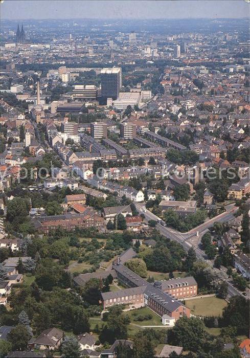 Koeln Rhein Kloster zur Heiligen Elisabeth Fliegeraufnahme
