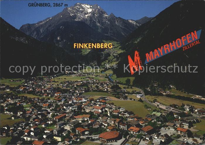 Mayrhofen Zillertal Finkenberg Gruenberg Fliegeraufnahme
