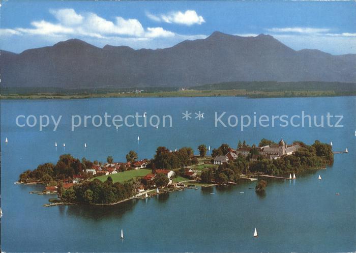 Fraueninsel Chiemsee Fliegeraufnahme Abtei Frauenwoerth