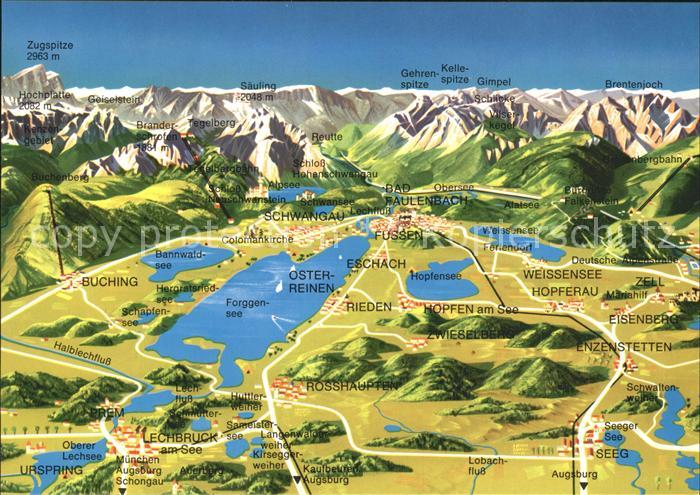Buching Schloesser Berge Weissensee Hopferau Enzenstetten