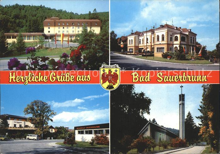 Bad Sauerbrunn Alte Heilquelle Pfarrkirche Rathaus