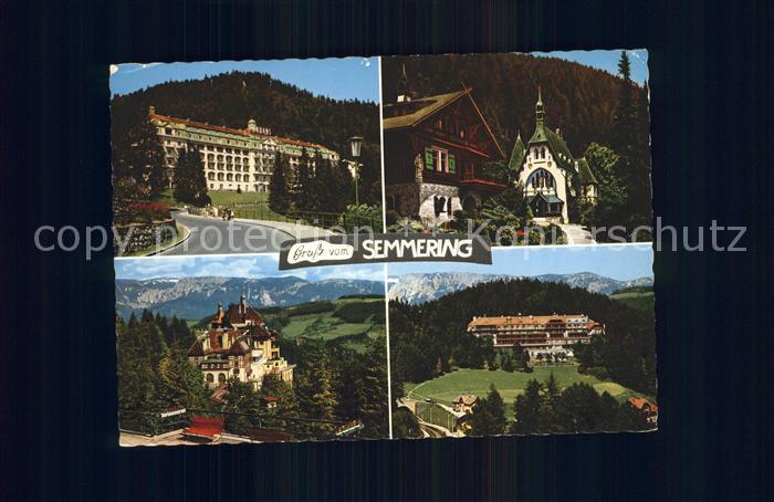 Semmering Niederoesterreich Grand Hotel Panhans Pfarrhof Kircherl