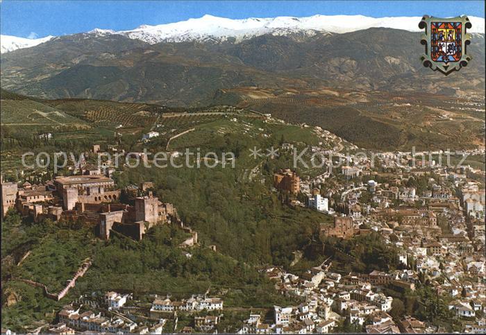 Granada Andalucia Fliegeraufnahme Alhambra Sierra Nevada