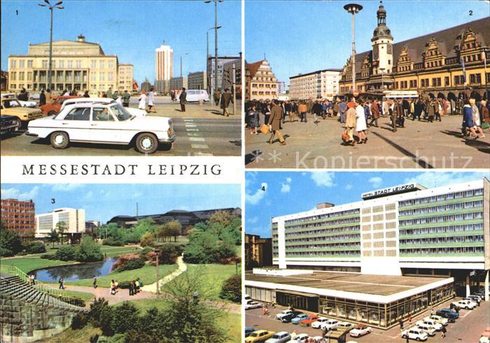 LEIPZIG Sachsen Opernhaus Karl-Marx-Platz alte Rathaus Schwanenteich Interhotel