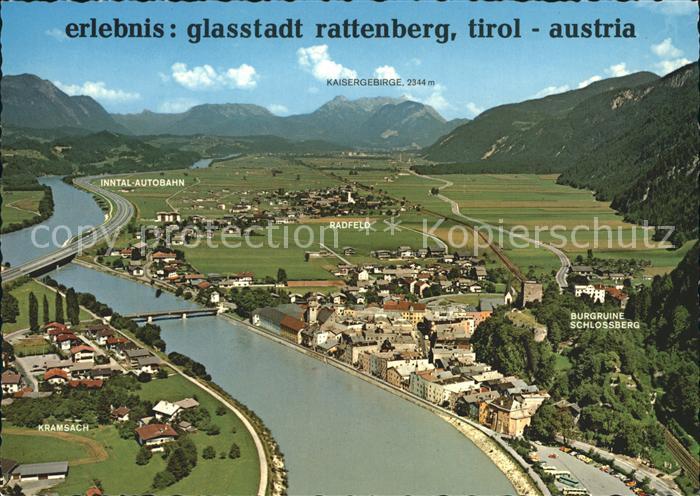 Rattenberg Tirol Fliegeraufnahme Burgruine Schlossberg Radfeld Kaisergebirge