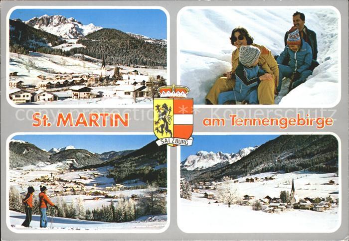 St Martin Tennengebirge Ansichten Schlitten Ski