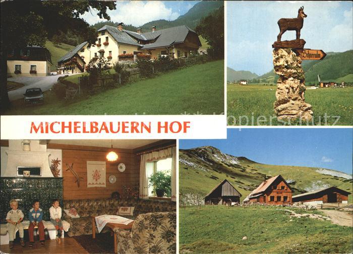 Neuberg Muerz Michelbauernhof Wegweiser Michelbauernhuette Schneealm