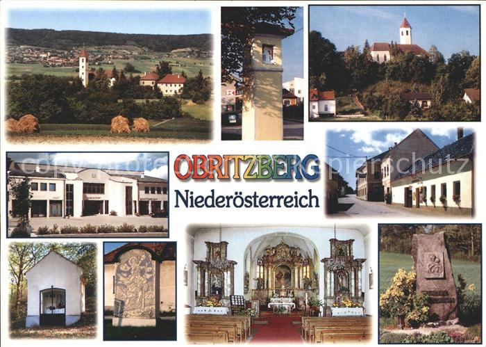 Obritzberg-Rust Pfarrkirche Obritzberg Marterl Strassenkreuzung