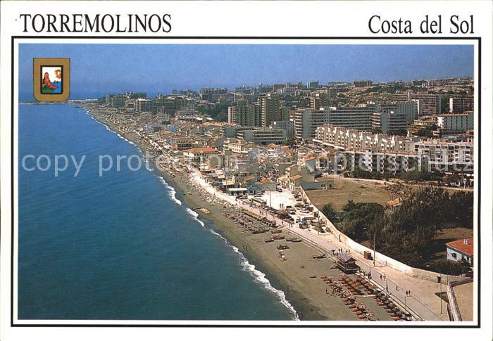 Torremolinos Fliegeraufnahme Strand mit Teilansicht