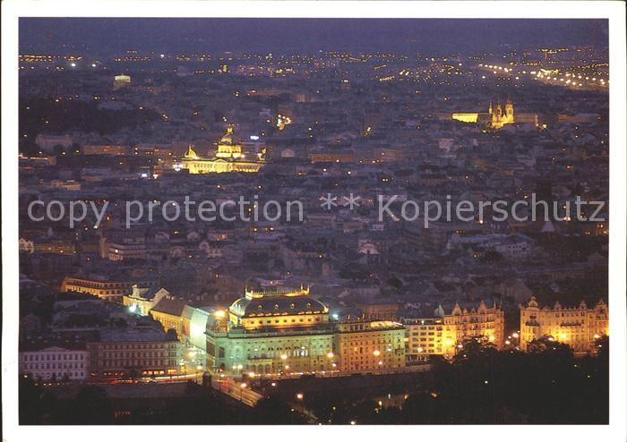 Prag Prahy Prague Gesamtansicht bei Nacht