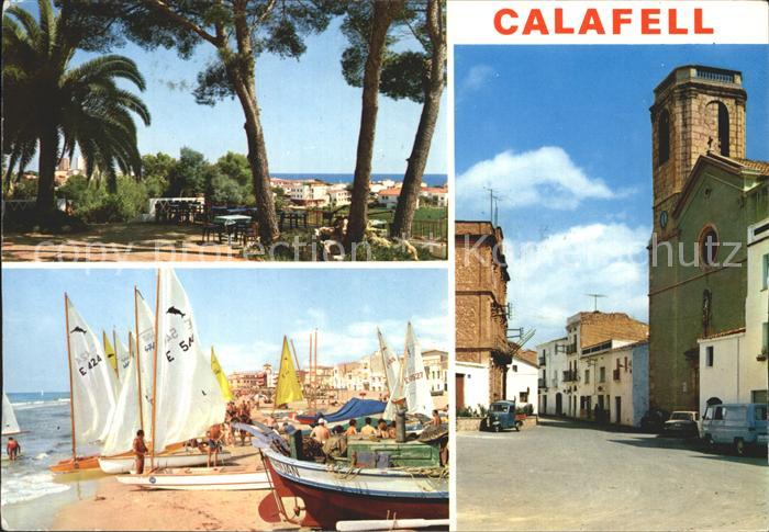 Calafell Kirche Park Segelboote