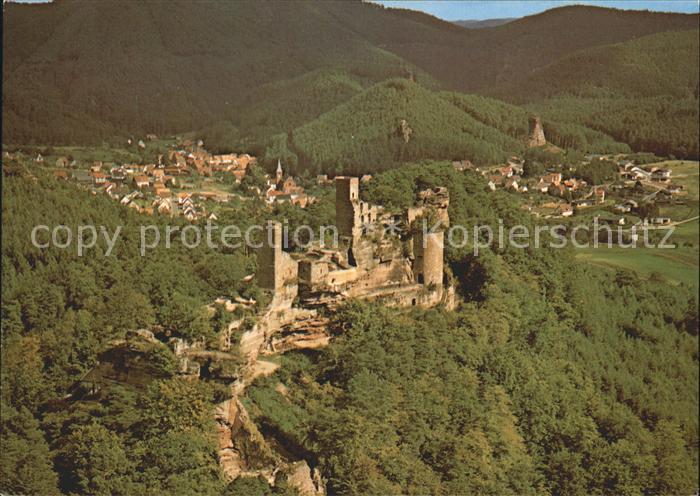 Dahn Ruine Alt- Dahn Erfweiler Fliegeraufnahme