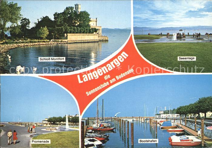 Langenargen Bodensee Seeanlage Schloss Montfort Promenade Bootshafen