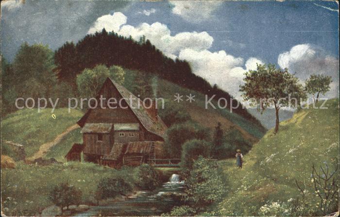 d Eu de Perthes H. Altes Haus am Bach