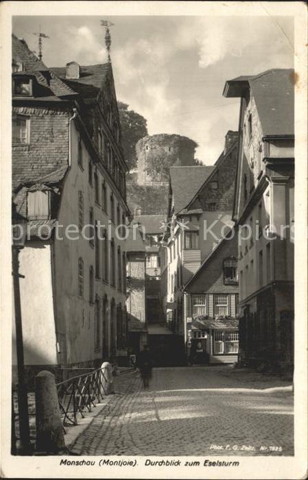 Foto Zeitz F.G. Nr. 1925 Monschau Montjoie Durchblick Eselsturm NZ3
