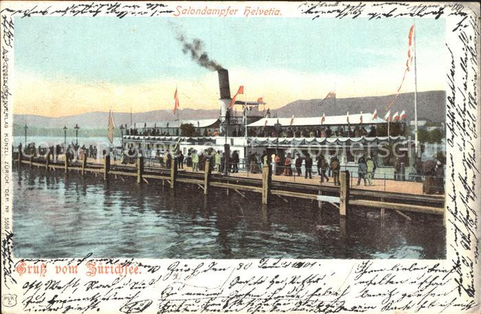 Dampfer Binnenschifffahrt Salondampfer Helvetia Zürichsee