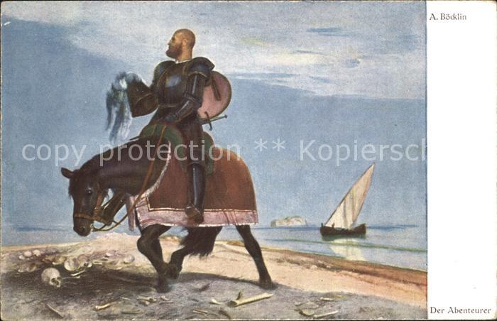 Boecklin Arnold Der Abenteurer Bruckmanns-Bildkarte-Nr. 22