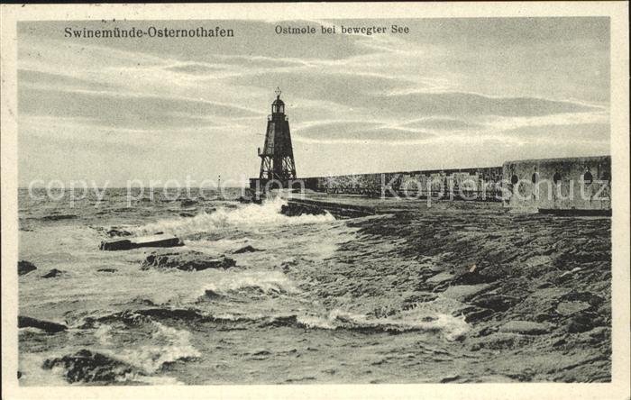 Leuchtturm Lighthouse Swinemuende-Osternothafen Ostmole