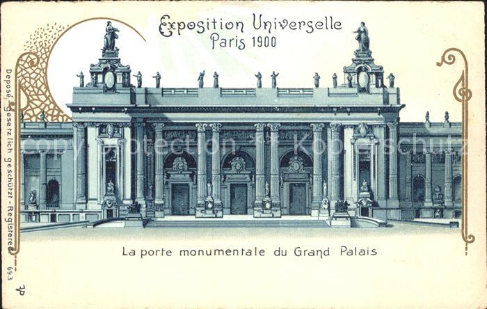 Exposition Universelle Paris 1900 Porte monumentale du Grand Palais