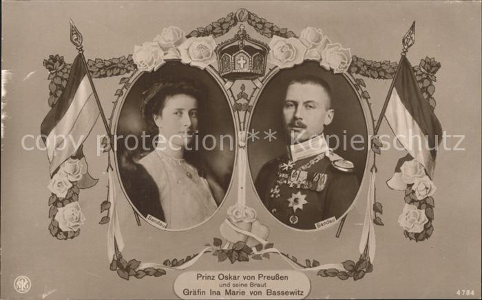 Adel Preussen Prinz Oskar Graefin Ina Marie von Bassewitz