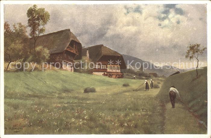 Hoffmann Heinrich Schwarzwaldbahn-Partie Schwarzwaldhaeuser