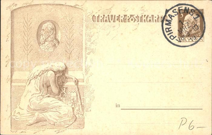 Ludwig III Bayern Trauer-Postkarte