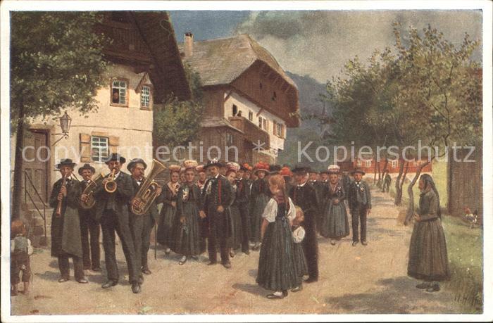 Hoffmann Heinrich Bauernhochzeit Schwarzwald Musikkapelle