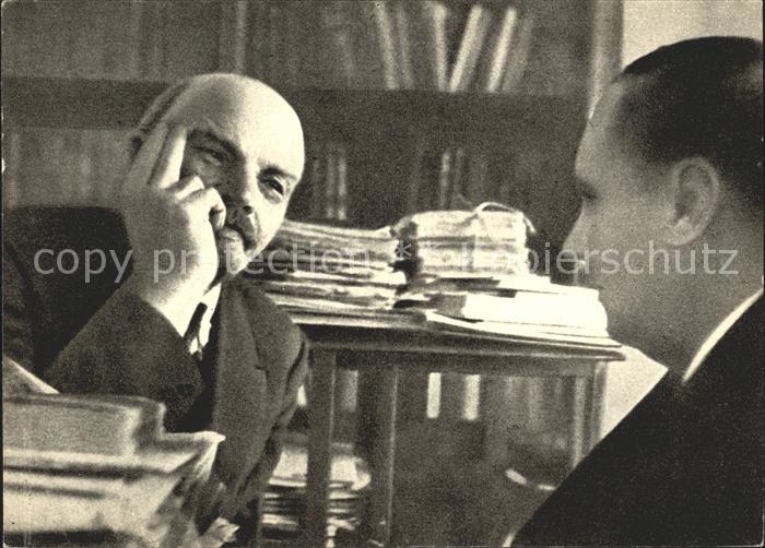 Politiker Wladimir Iljitsch Lenin English writer H.G. Wells Study Kremlin 1920