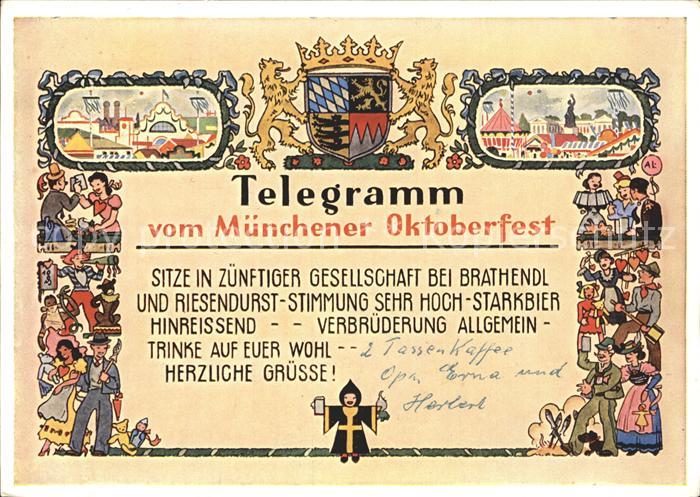 Oktoberfest Muenchen Telegramm