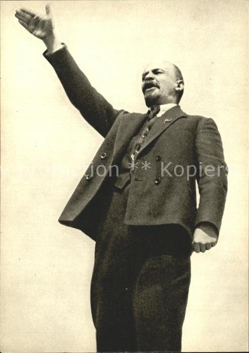 Politiker Wladimir Iljitsch Lenin Delivering a Sp