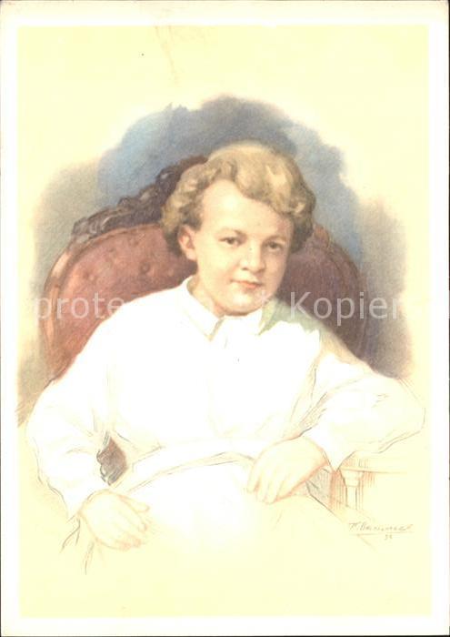 Kuenstlerkarte P. Wasiljew Lenin mit 4 Jahren