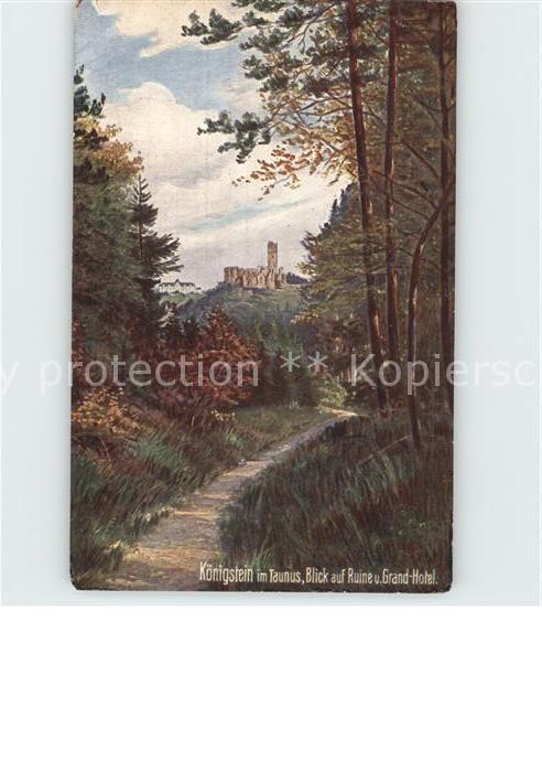 Verlag Wiedemann WIRO Nr. 2082 B Koenigstein im Taunus Ruine Grand-Hotel