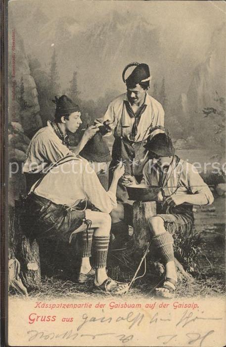 Schauspieler Schauspielgruppe Gaisbuam Kaesspatzenpartie  Gaisalp