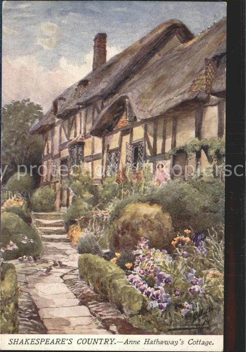 Verlag Tucks Oilette Nr. 7732 Anne Hathaway's Cottage Shakespeare's Country