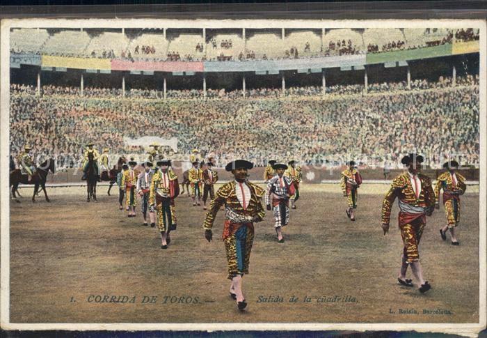 Stierkampf Corrida de Toros Salida de la cuadrilla