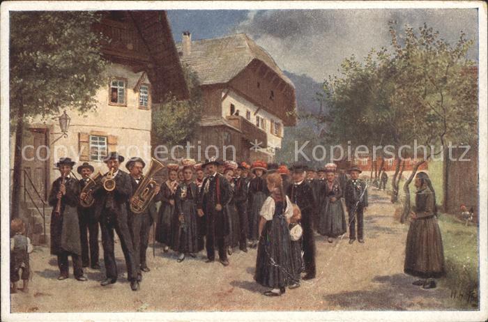Hoffmann Heinrich Bauernhochzeit Trachten Musikkapelle Tuba