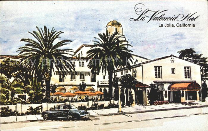 La Jolla La Valencia Hotel Kuenstlerkarte