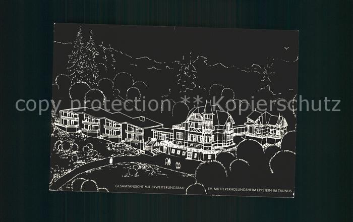 Eppstein Taunus Zeichnung Kuenstlerkarte Baustein fuer Erweiterungsbau