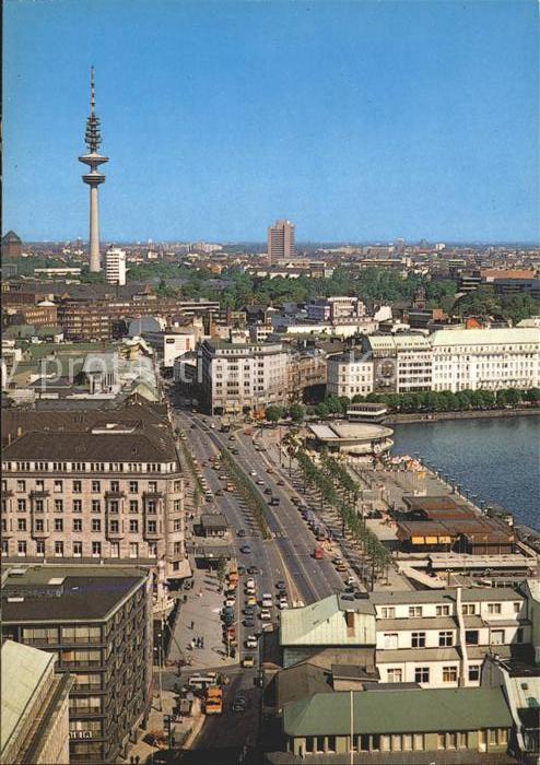 HAMBURG  CITY Jungfernstieg mit Fernsehturm