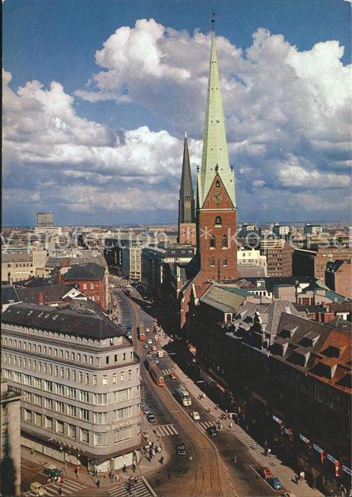 HAMBURG  CITY Moeckebergstrasse mit Petrikirche