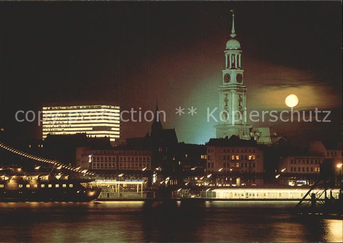 HAMBURG  CITY Mondnacht am Hafen