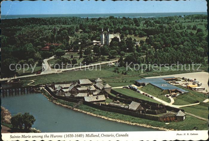 Midland Ontario Fliegeraufnahme Sainte-Marie among the Hurons